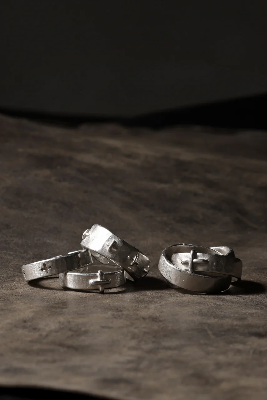m.a+ multiple silver cross carved ring / AG058 AG (SILVER) - Image 11
