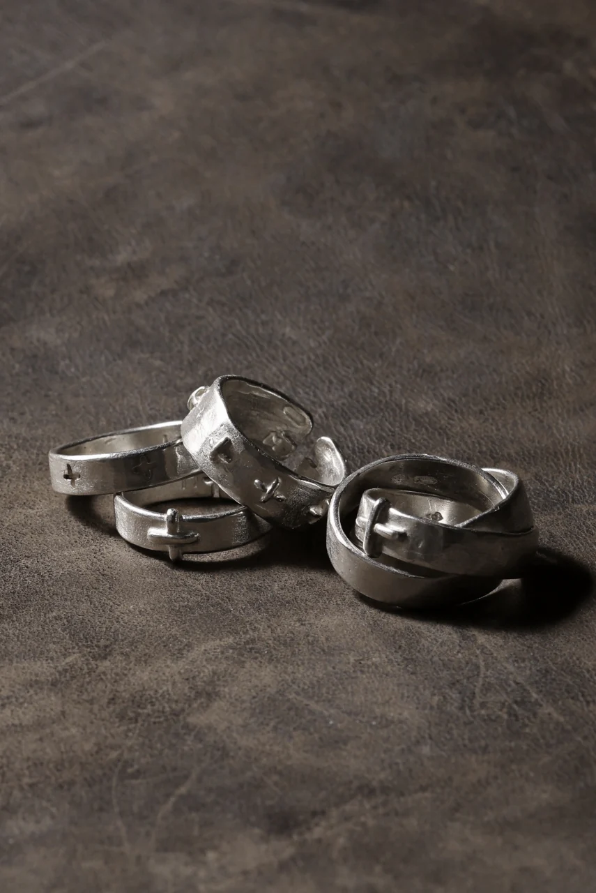 m.a+ multiple silver cross carved ring / AG058 AG (SILVER) - Image 12