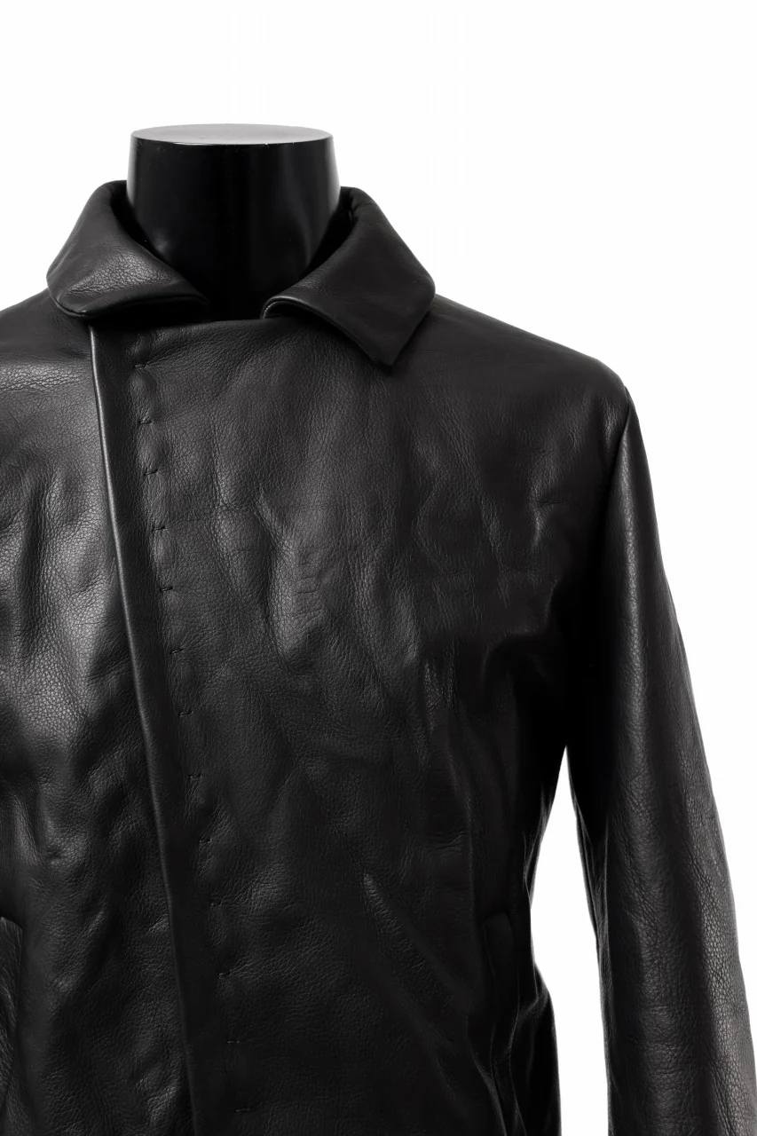 m.a+ silver crosses sleeve diagonal zip biker jacket / J1/S+/SY1.0 (BLACK) - Image 11