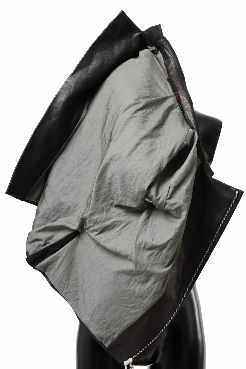 m.a+ silver crosses sleeve diagonal zip biker jacket / J1/S+/SY1.0 (BLACK) - Image 8