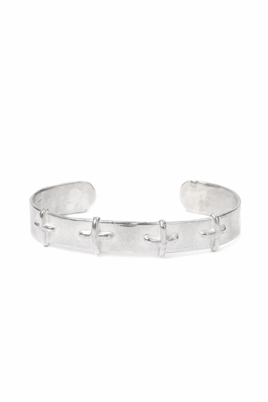 m.a+ silver stitched cross bracelet / AB18/AG (SILVER) - Image 2