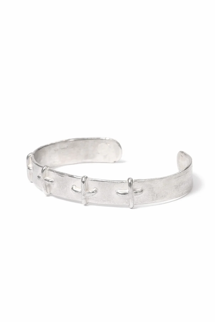 m.a+ silver stitched cross bracelet / AB18/AG (SILVER) - Image 3