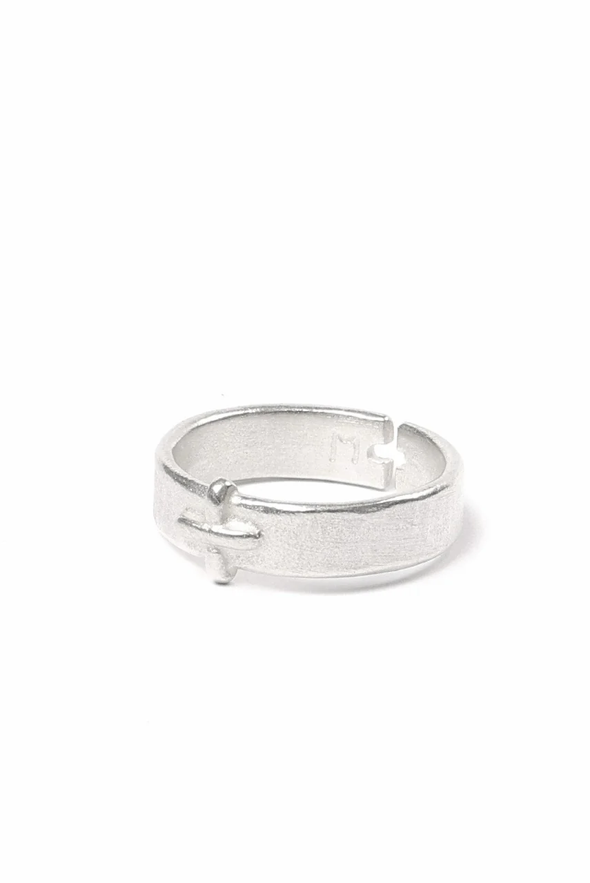 m.a+ silver stitched cross ring / AG050 AG (SILVER) - Image 2