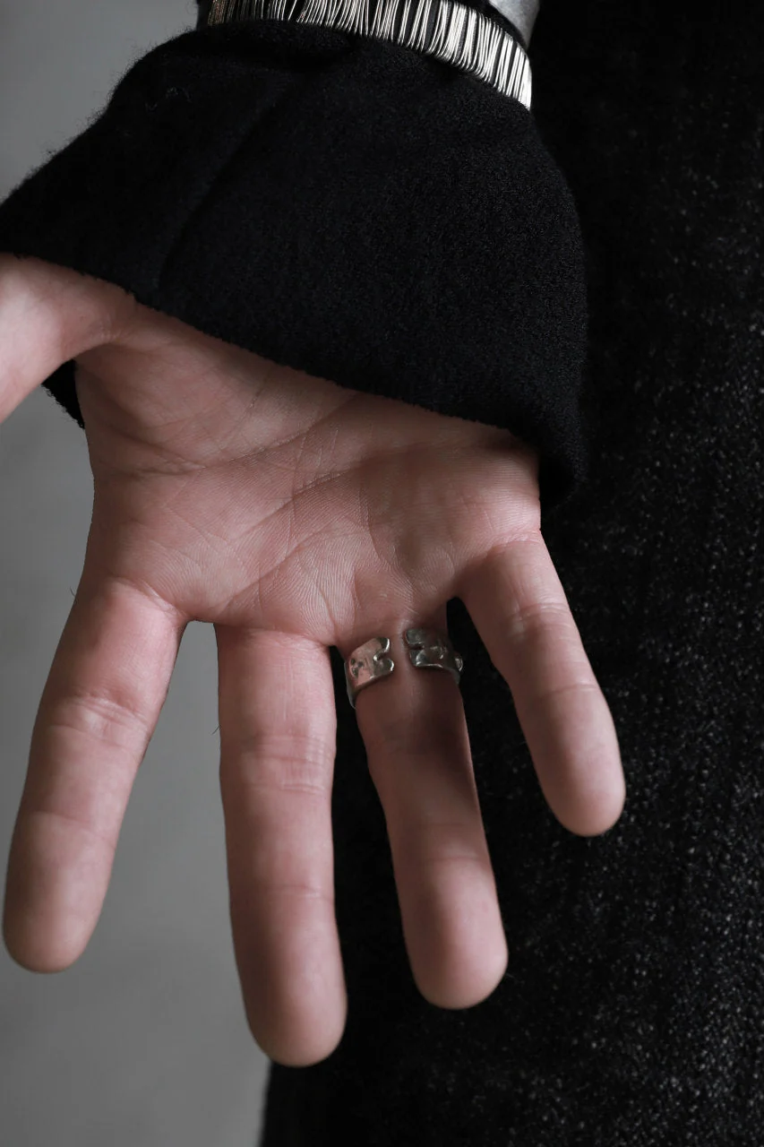 m.a+ silver stitched multiple cross ring / AG518/AG (SILVER) - Image 14