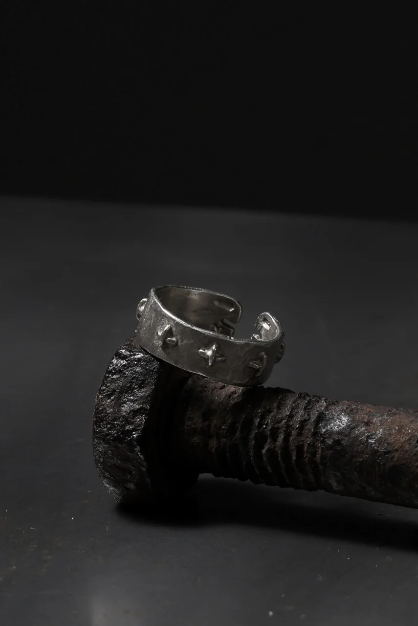 m.a+ silver stitched multiple cross ring / AG518/AG (SILVER) - Image 19