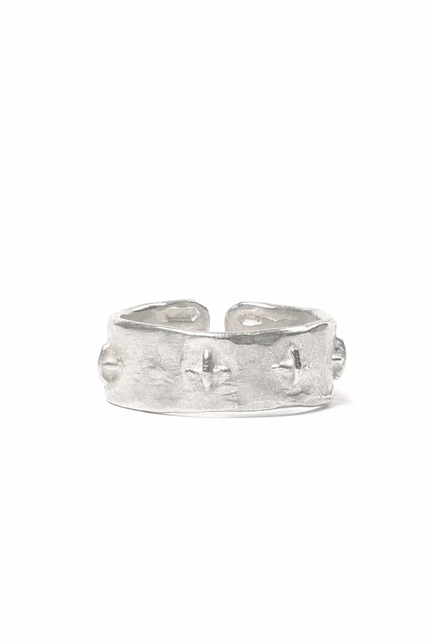 m.a+ silver stitched multiple cross ring / AG518 AG (SILVER) - Image 2