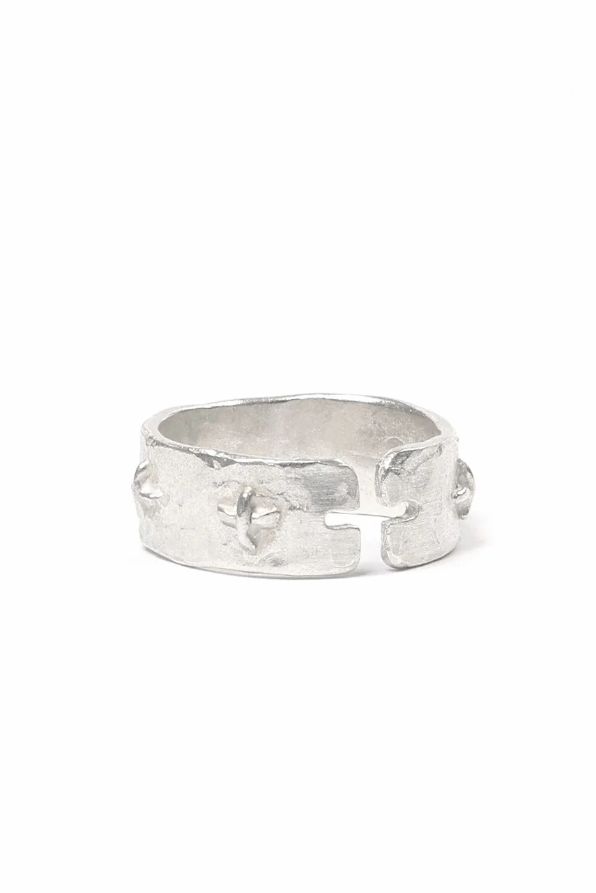 m.a+ silver stitched multiple cross ring / AG518 AG (SILVER) - Image 4