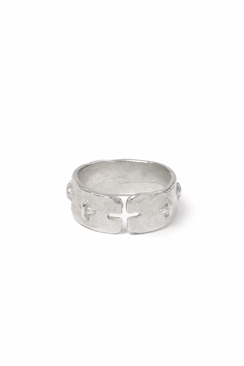 m.a+ silver stitched multiple cross ring / AG518/AG (SILVER) - Image 7