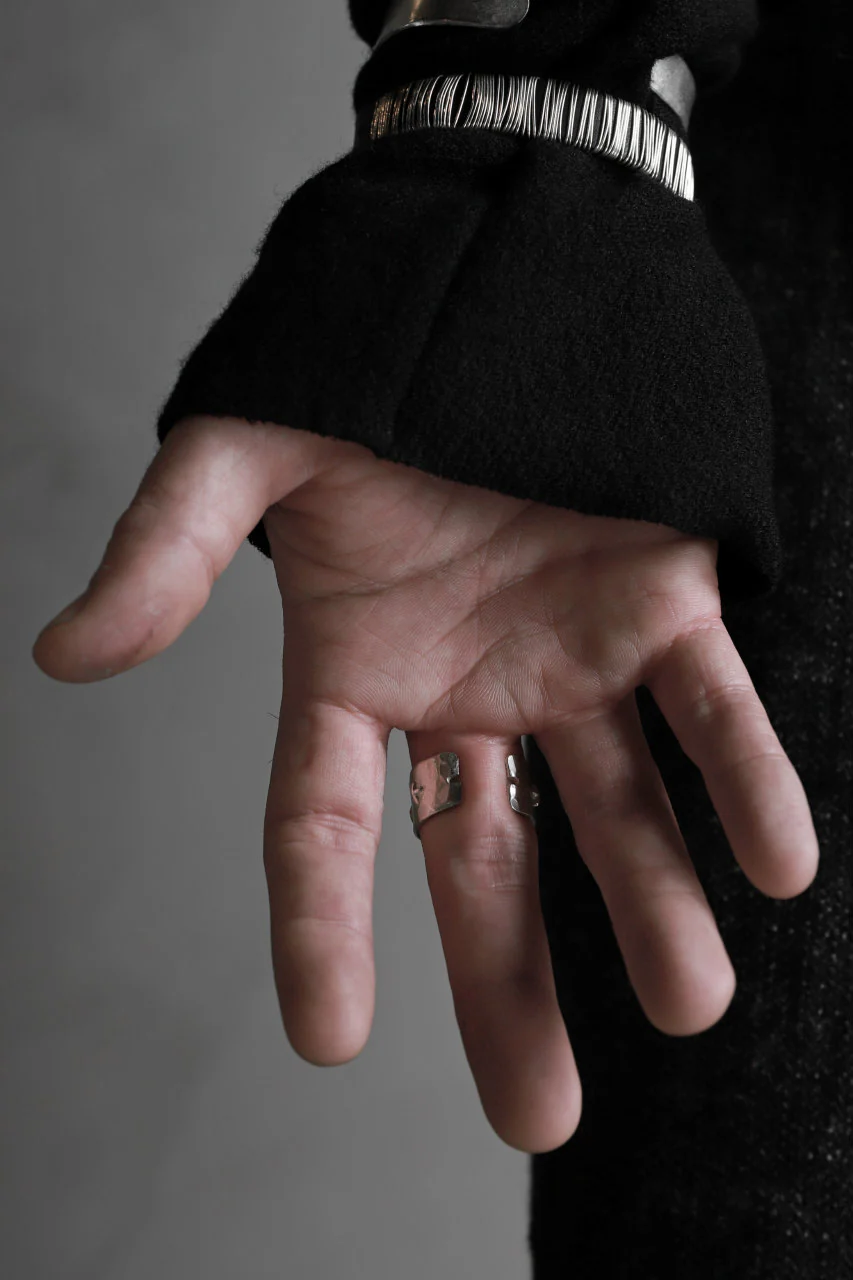 m.a+ thick silver stitched multiple cross ring / AG538/AG (SILVER) - Image 11