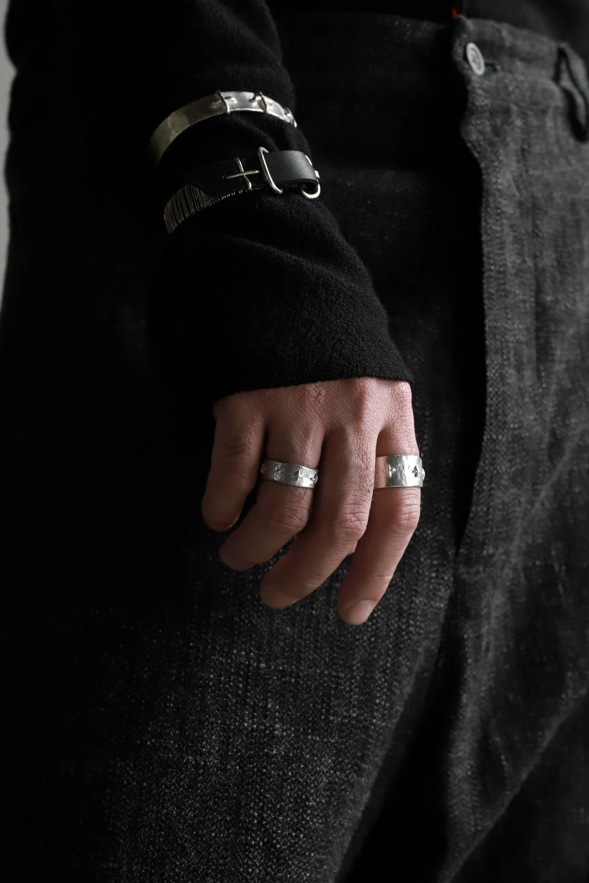 m.a+ thick silver stitched multiple cross ring / AG538/AG (SILVER) - Image 13