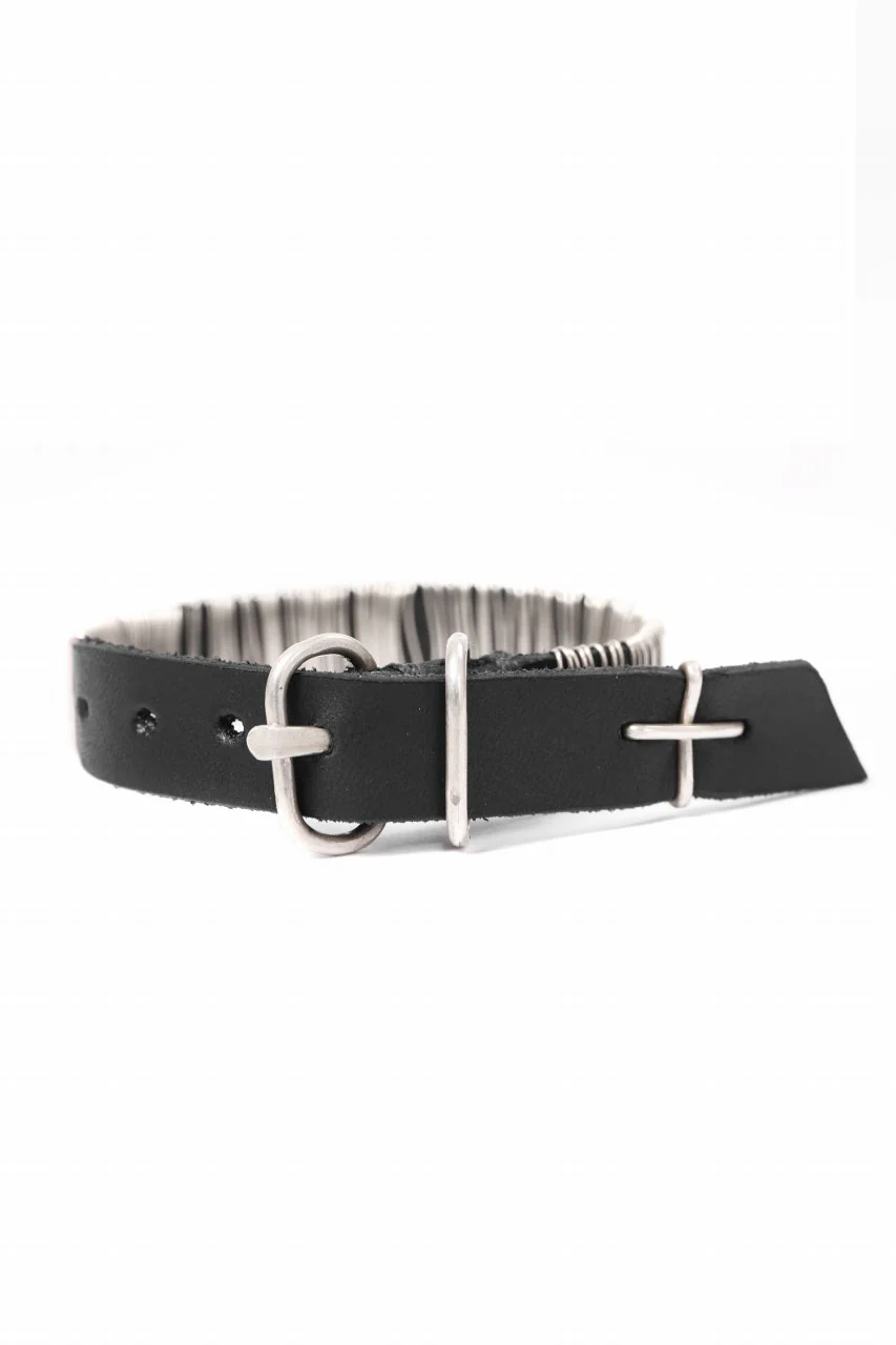 m.a+ thin silver wrapped wrist band / A-F7BL1/ GR2,0 (BLACK)