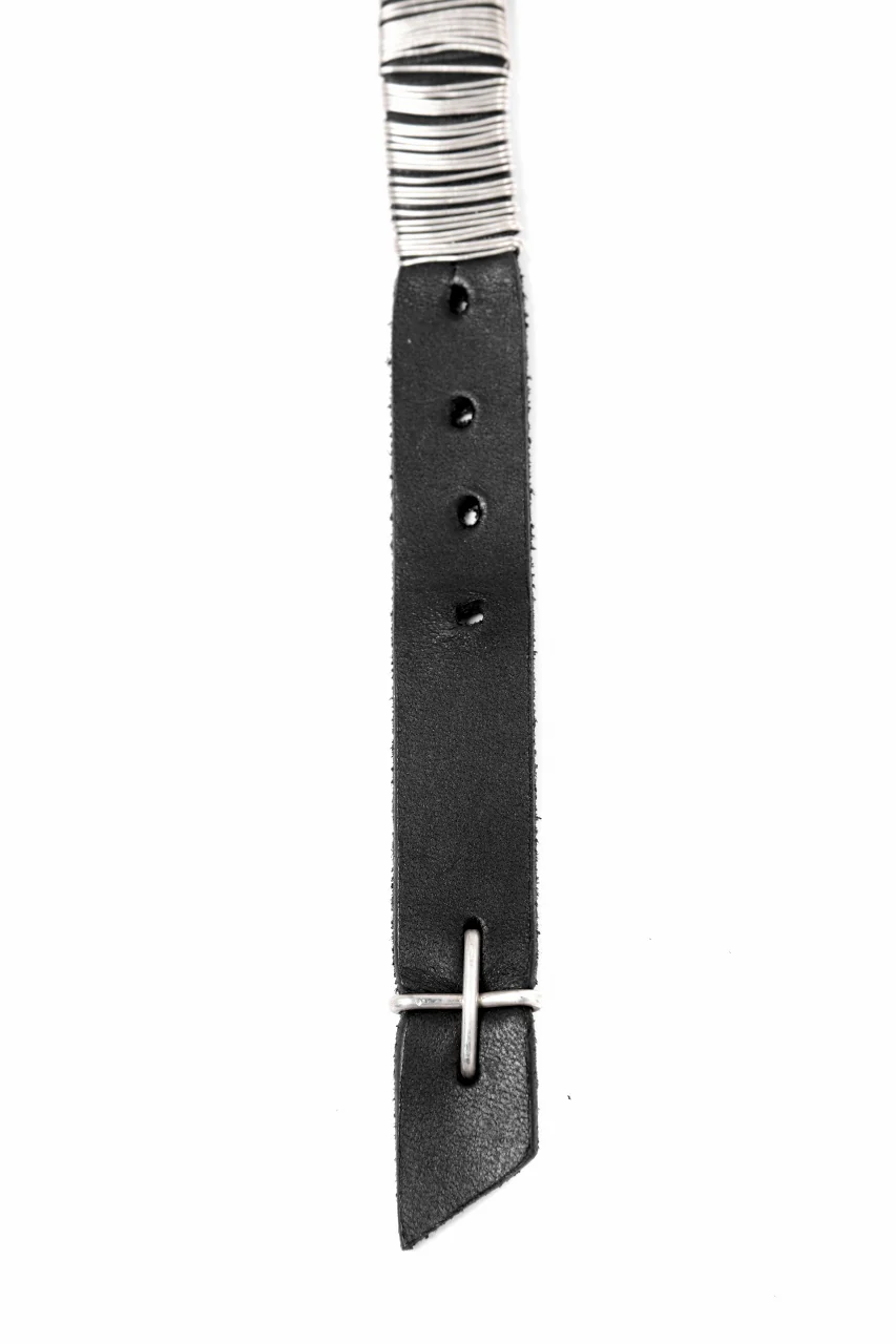 m.a+ thin silver wrapped wrist band / A-F7BL1/ GR2,0 (BLACK) - Image 12