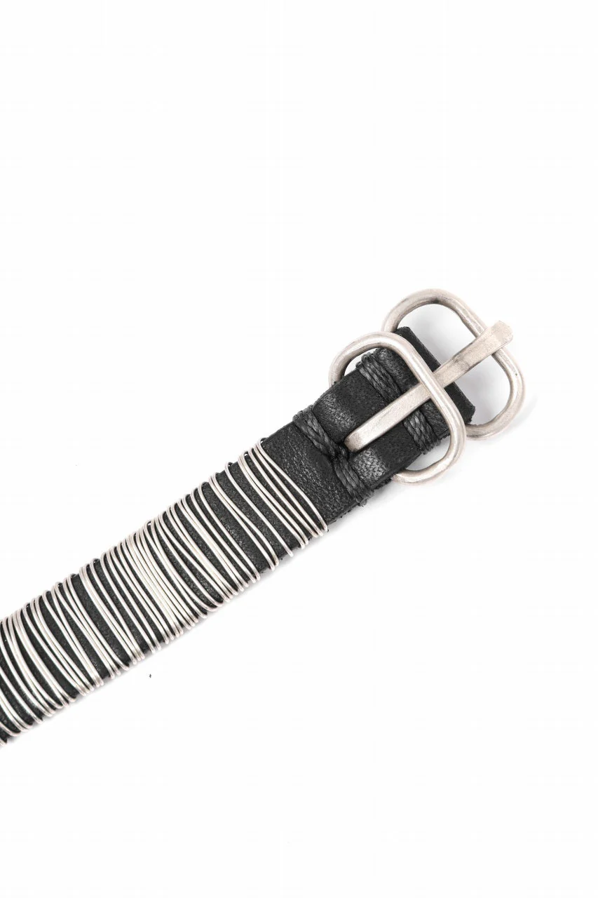 m.a+ thin silver wrapped wrist band / A-F7BL1/GR2,0 (BLACK) - Image 10