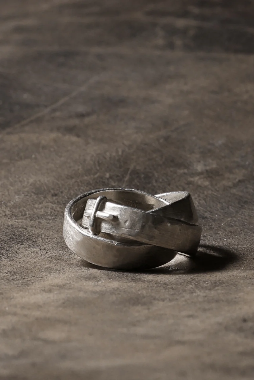 m.a+ triple silver ring w/stitched cross / AG318 AG (SILVER) - Image 11