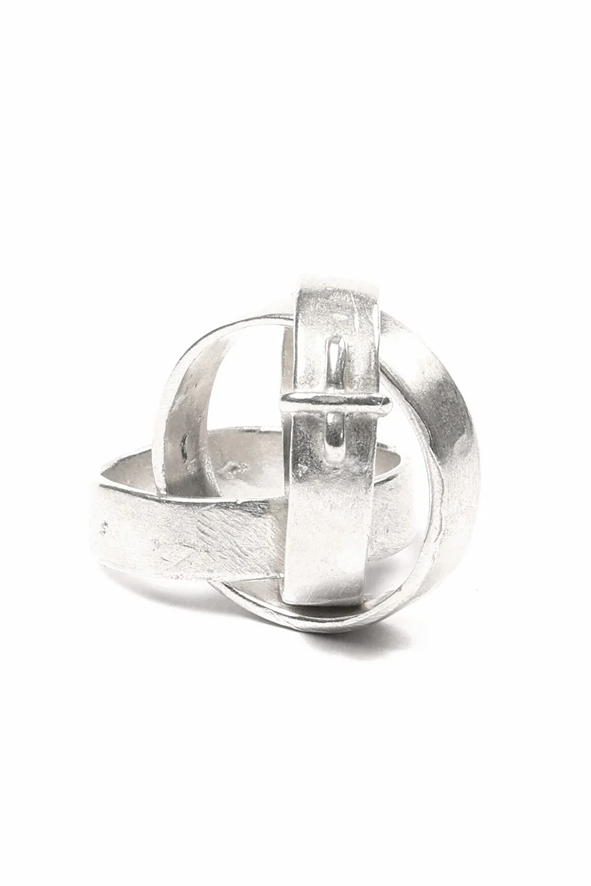 m.a+ triple silver ring w/stitched cross / AG318 AG (SILVER) - Image 4