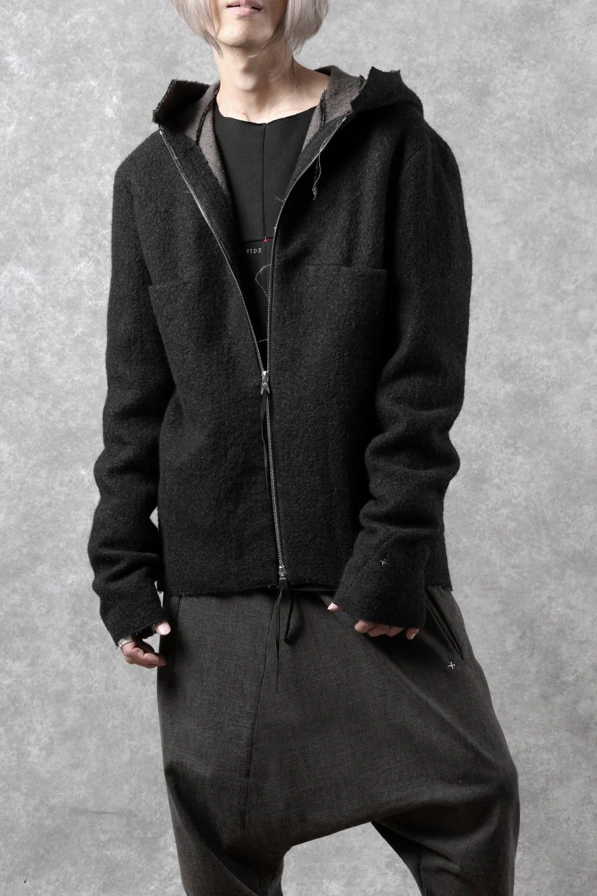 m.a+ unlined aviator jacket / J221DZ-/WLD (BLACK/BROWN) - Image 13