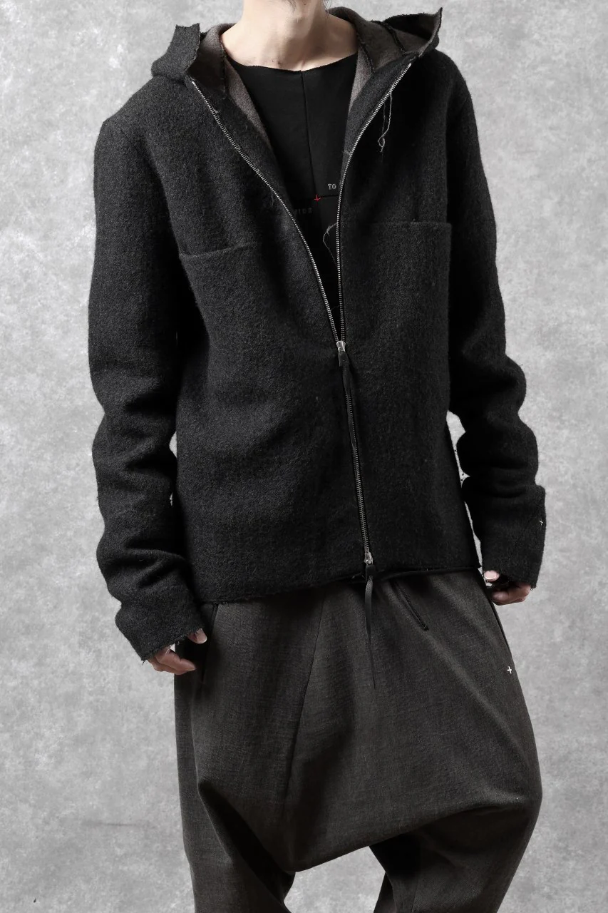 m.a+ unlined aviator jacket / J221DZ-/WLD (BLACK/BROWN) - Image 8