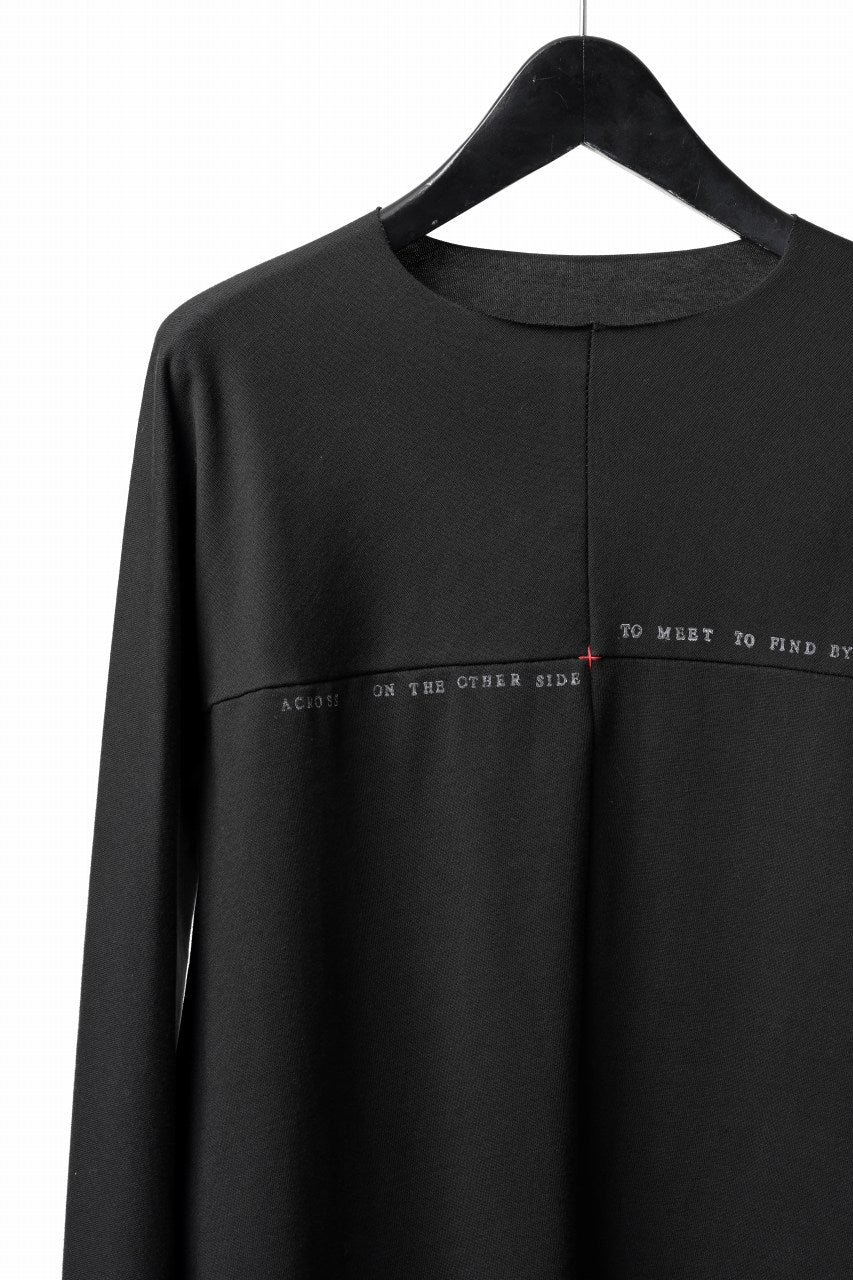 m.a+ written one piece long sleeve t-shirt / T211D/W/JM11 (BLACK) - Image 11