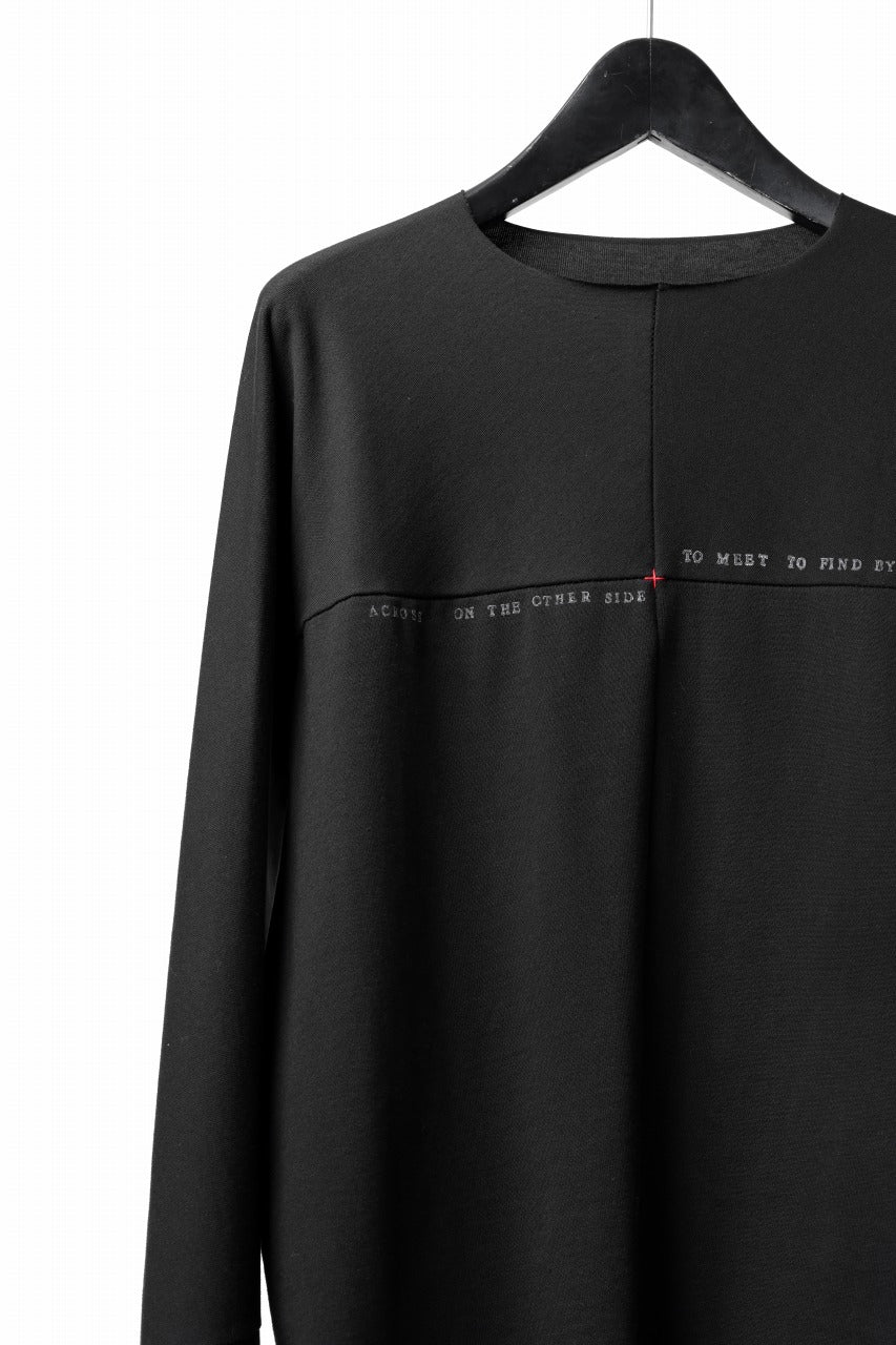 m.a+ written one piece long sleeve t-shirt / T211D/W/JM11 (BLACK) - Image 12