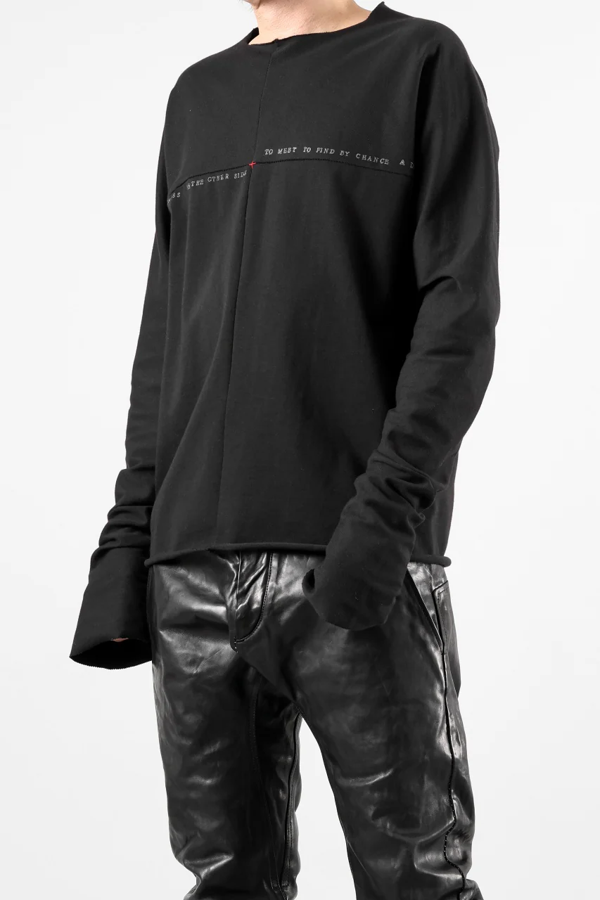 m.a+ written one piece long sleeve t-shirt / T211D/W/JM11 (BLACK) - Image 22
