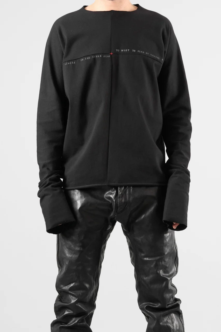 m.a+ written one piece long sleeve t-shirt / T211D/W/JM11 (BLACK) - Image 24