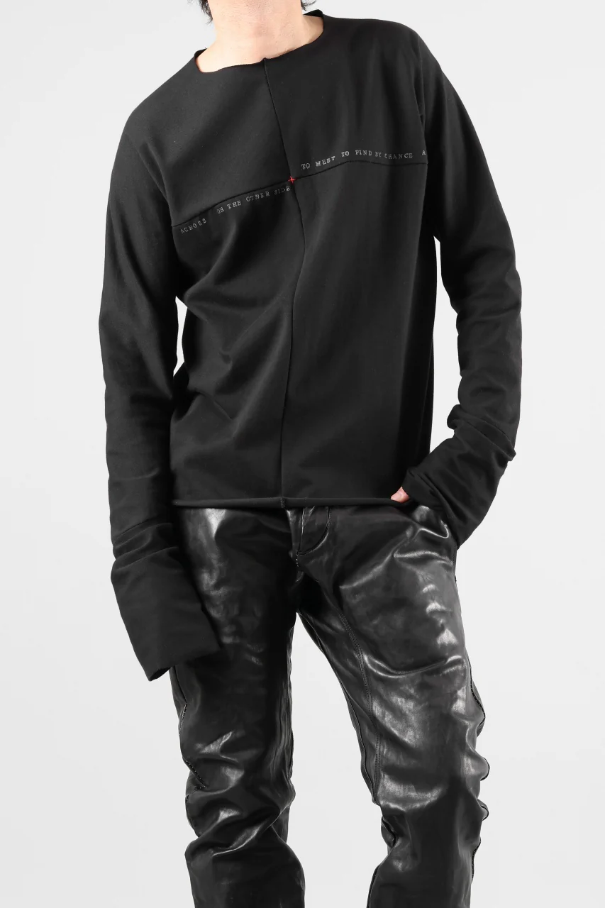 m.a+ written one piece long sleeve t-shirt / T211D/W/JM11 (BLACK) - Image 25