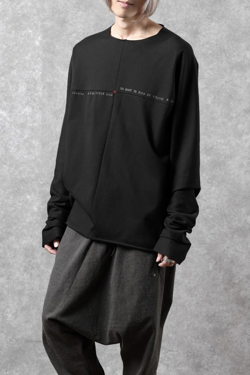 m.a+ written one piece long sleeve t-shirt / T211D/W/JM11 (BLACK) - Image 7
