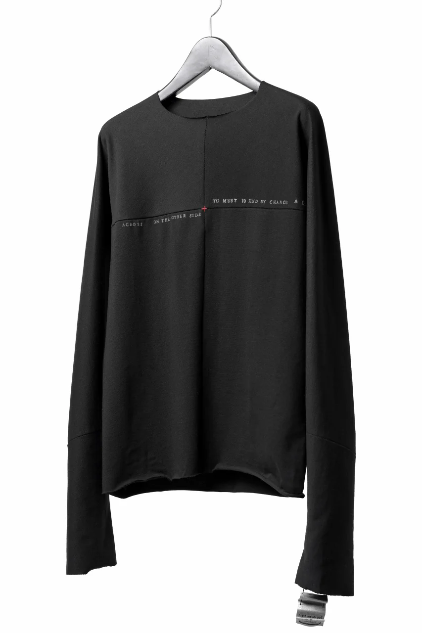 m.a+ written one piece long sleeve t-shirt / T211D/W/JM11 (BLACK) - Image 9