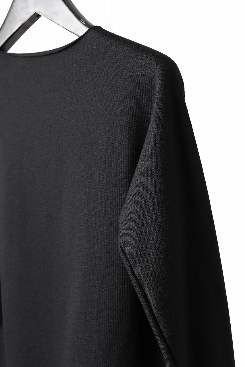 m.a+ cotton cashmere one piece long sleeve tops / T211D/JCKM (BLACK) - Image 11