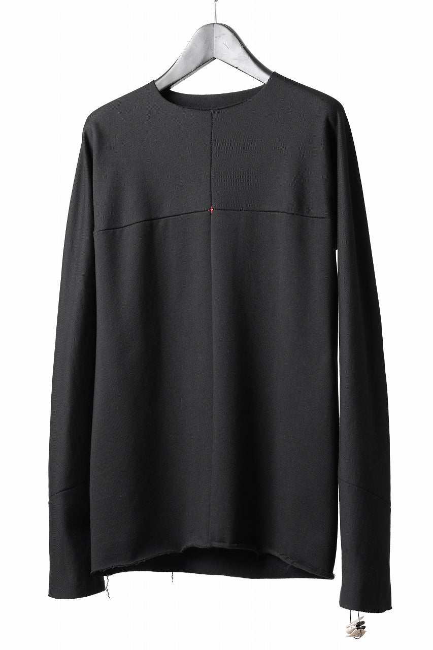 m.a+ cotton cashmere one piece long sleeve tops / T211D/JCKM (BLACK) - Image 2