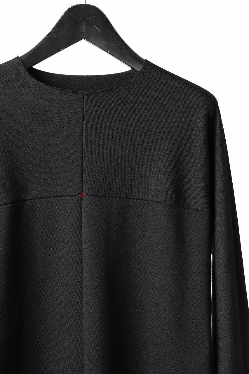 m.a+ cotton cashmere one piece long sleeve tops / T211D/JCKM (BLACK) - Image 4