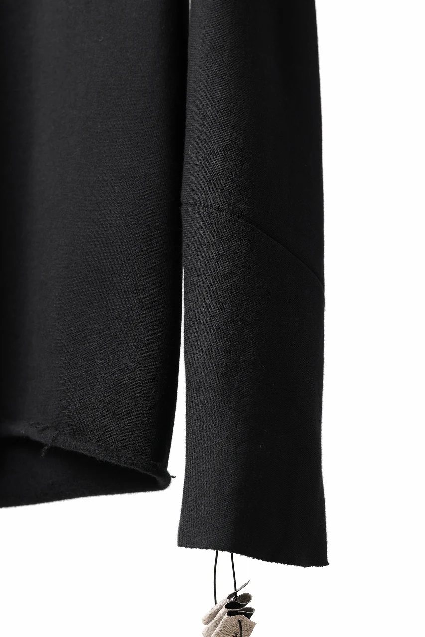 m.a+ cotton cashmere one piece long sleeve tops / T211D/JCKM (BLACK) - Image 7