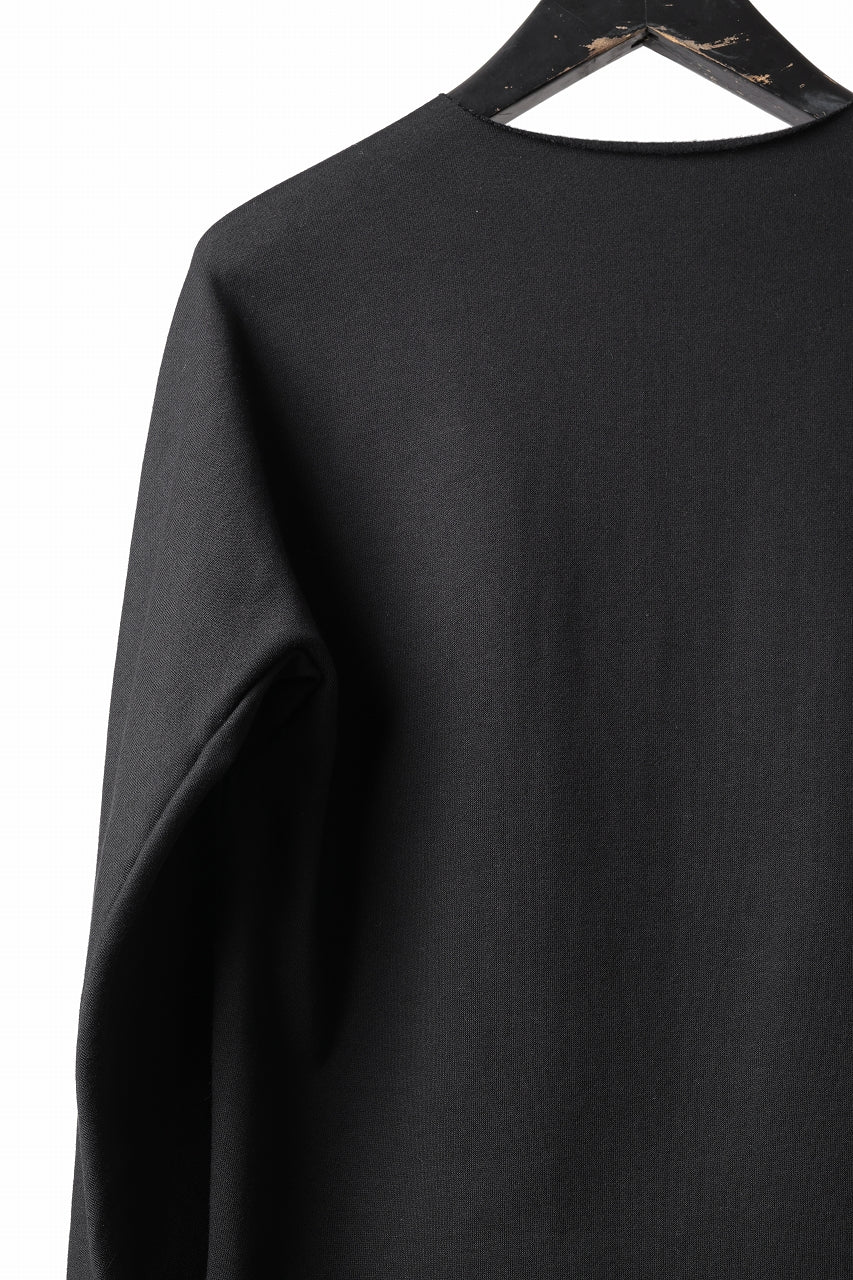 m.a+ cotton cashmere one piece long sleeve tops / T211D/JCKM (BLACK) - Image 9