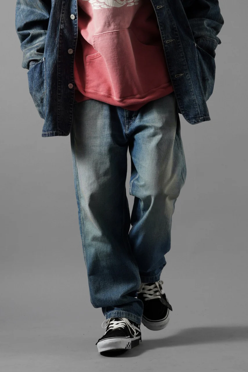 MADNESS AGING DENIM PAINTER PANTS . M2 RELAXED (INDIGO) - Image 3