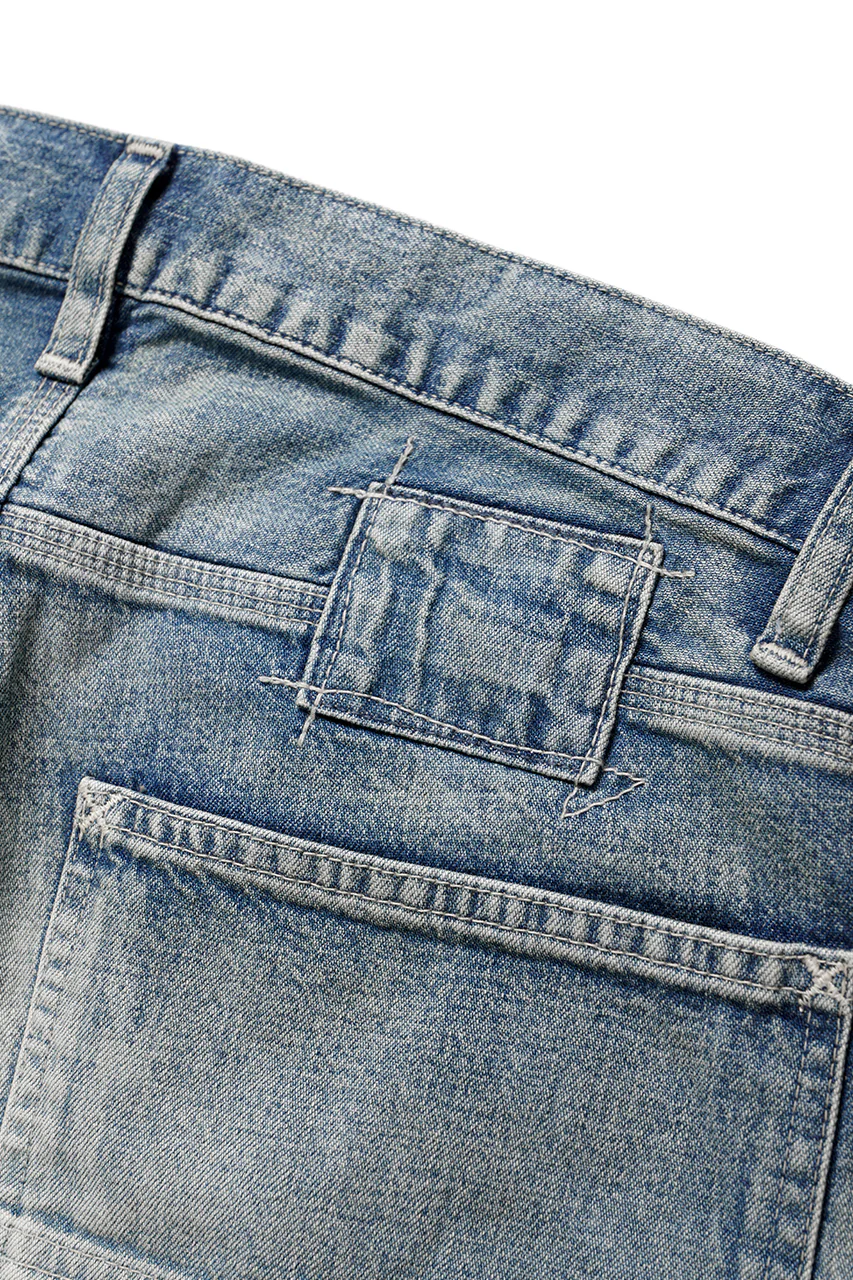 MADNESS AGING DENIM PAINTER PANTS . M2 RELAXED (INDIGO) - Image 9