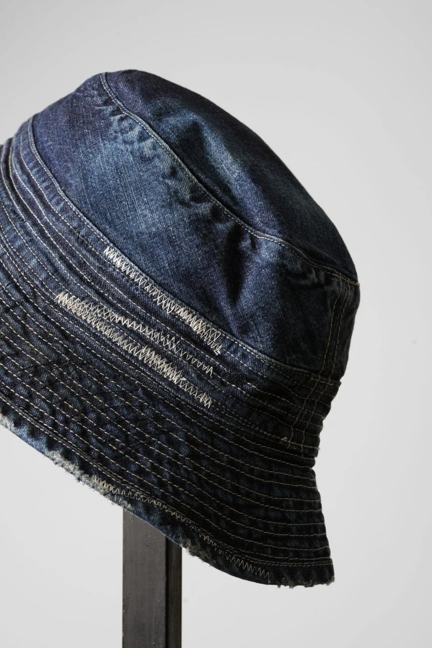 MADNESS NV. NEP DENIM BUCKET HAT (INDIGO) - Image 3