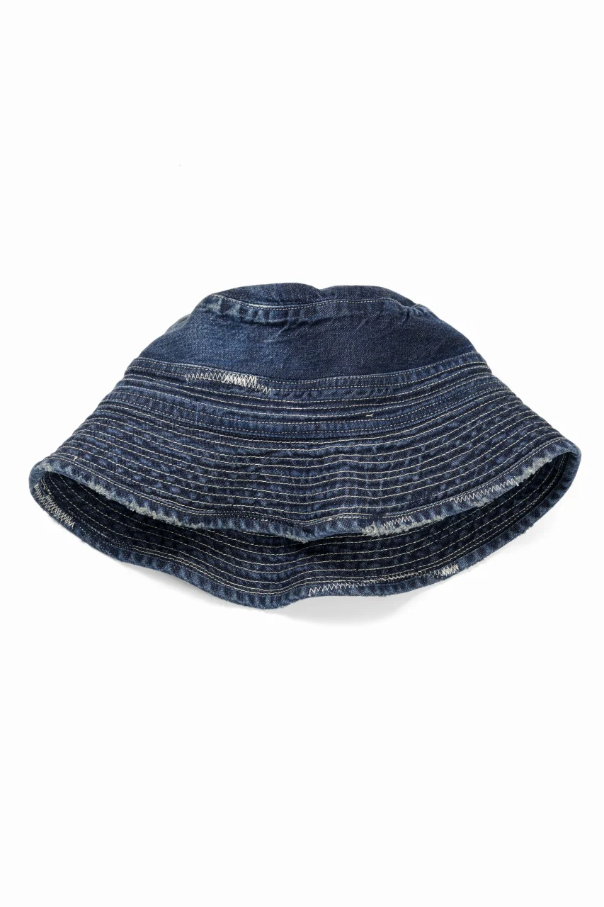 MADNESS NV. NEP DENIM BUCKET HAT (INDIGO) - Image 4