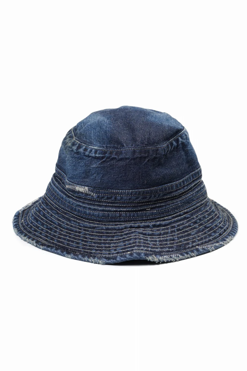 MADNESS NV. NEP DENIM BUCKET HAT (INDIGO) - Image 6