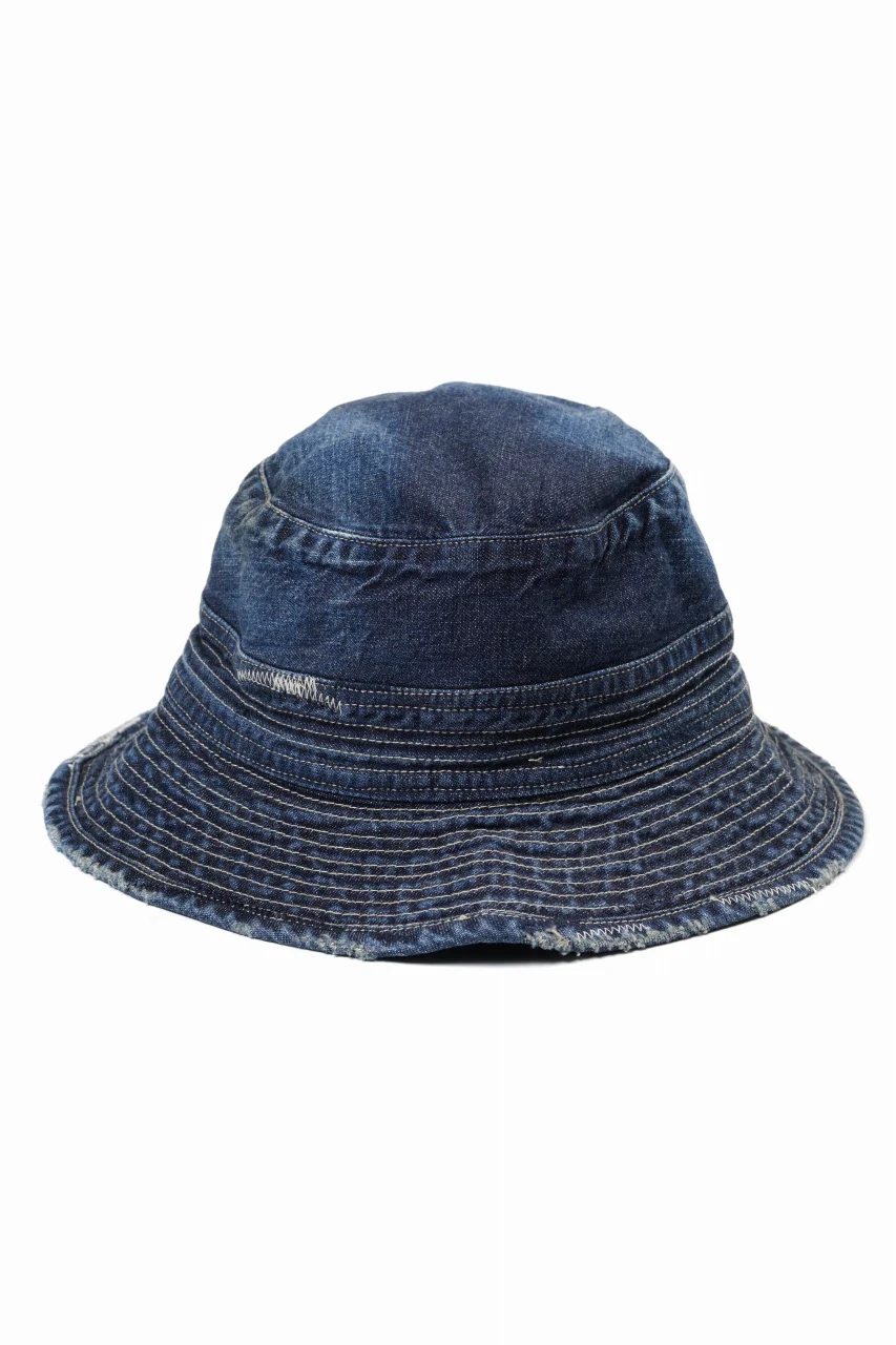 MADNESS NV. NEP DENIM BUCKET HAT (INDIGO) - Image 7