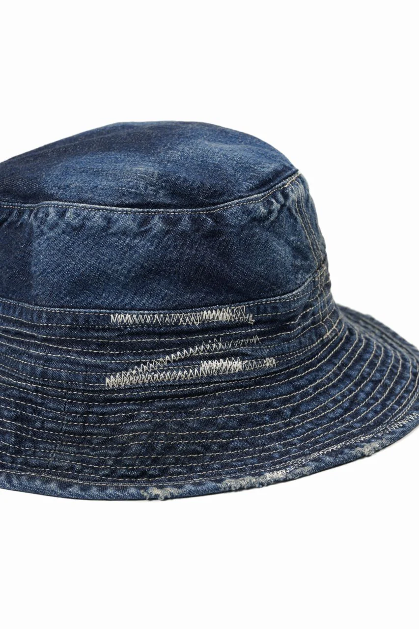 MADNESS NV. NEP DENIM BUCKET HAT (INDIGO) - Image 9