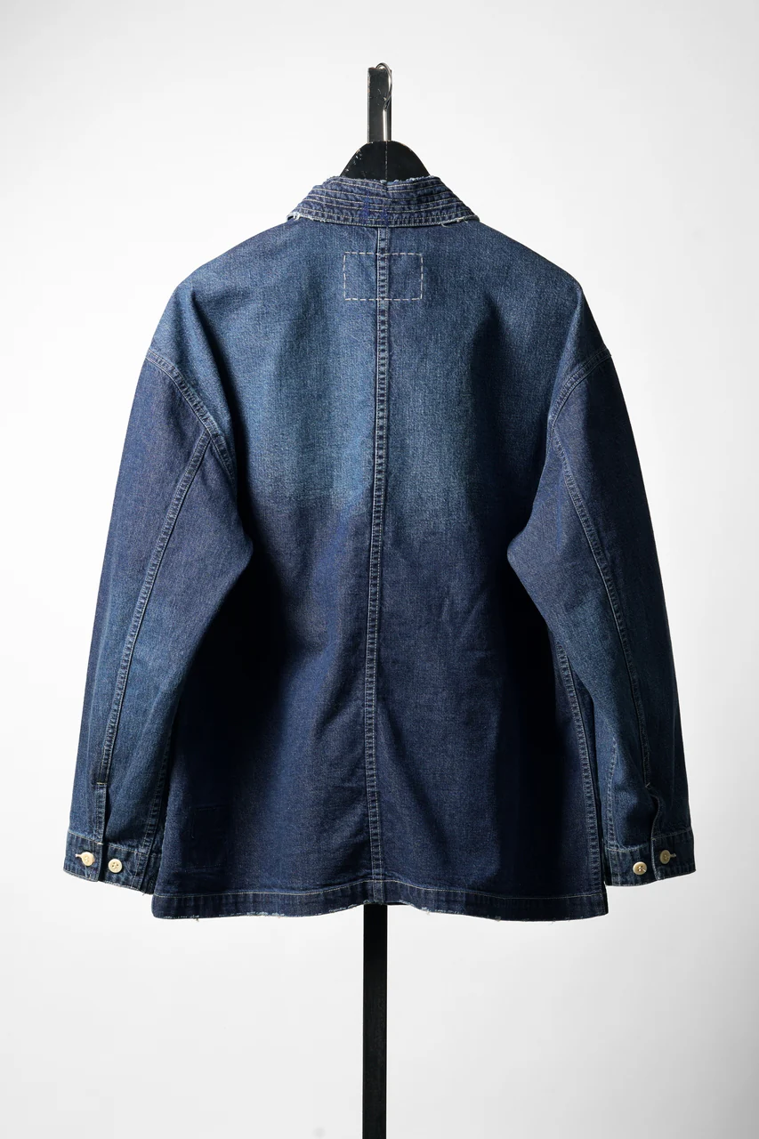 MADNESS NV. SHAWL COLLAR DENIM COVERALL (INDIGO) - Image 12
