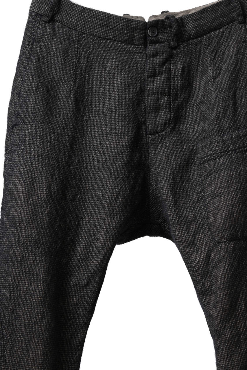 masnada BAGGY AVIATOR PANTS / OVER DYED HEMP AND WOOL (OVER DYE DUST) - Image 11