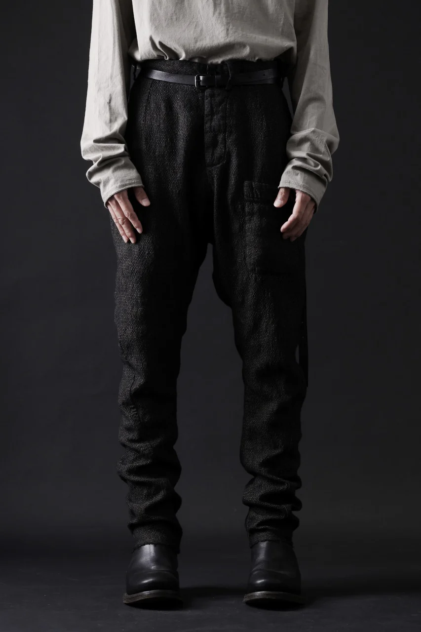 masnada BAGGY AVIATOR PANTS / OVER DYED HEMP AND WOOL (OVER DYE DUST) - Image 21