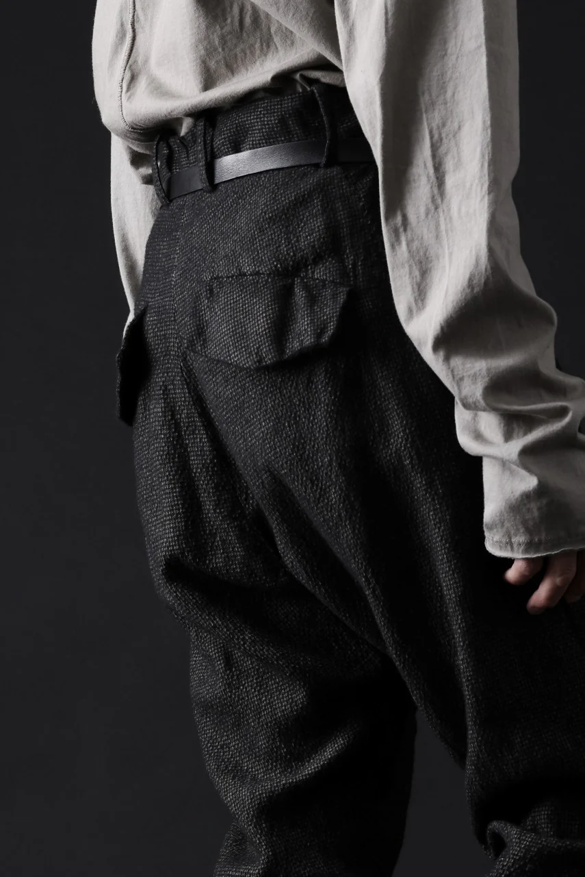 masnada BAGGY AVIATOR PANTS / OVER DYED HEMP AND WOOL (OVER DYE DUST) - Image 30