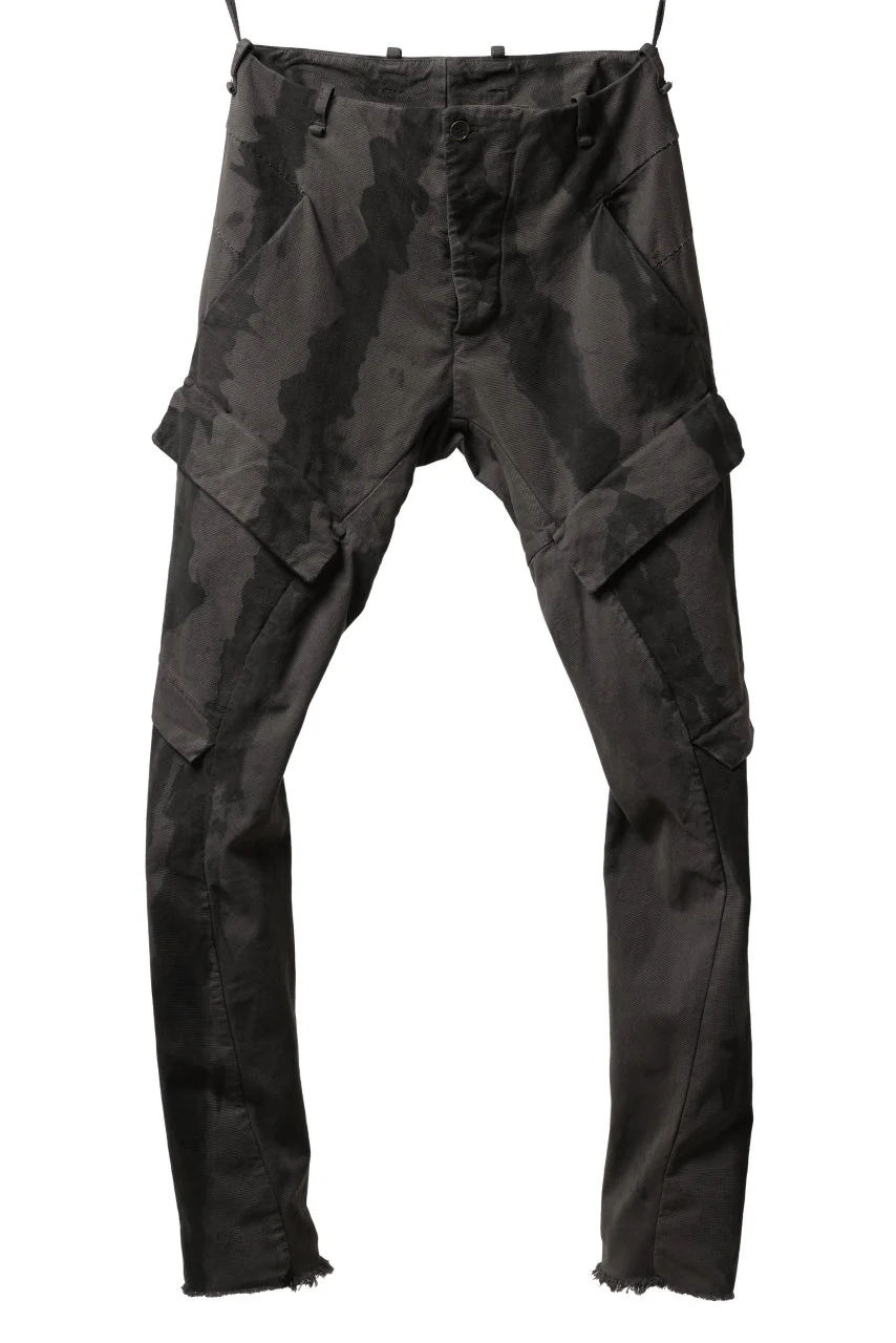 masnada BAGGY CARGO PANTS / STRETCH MICRO RIP COTTON (CAMO DUST)