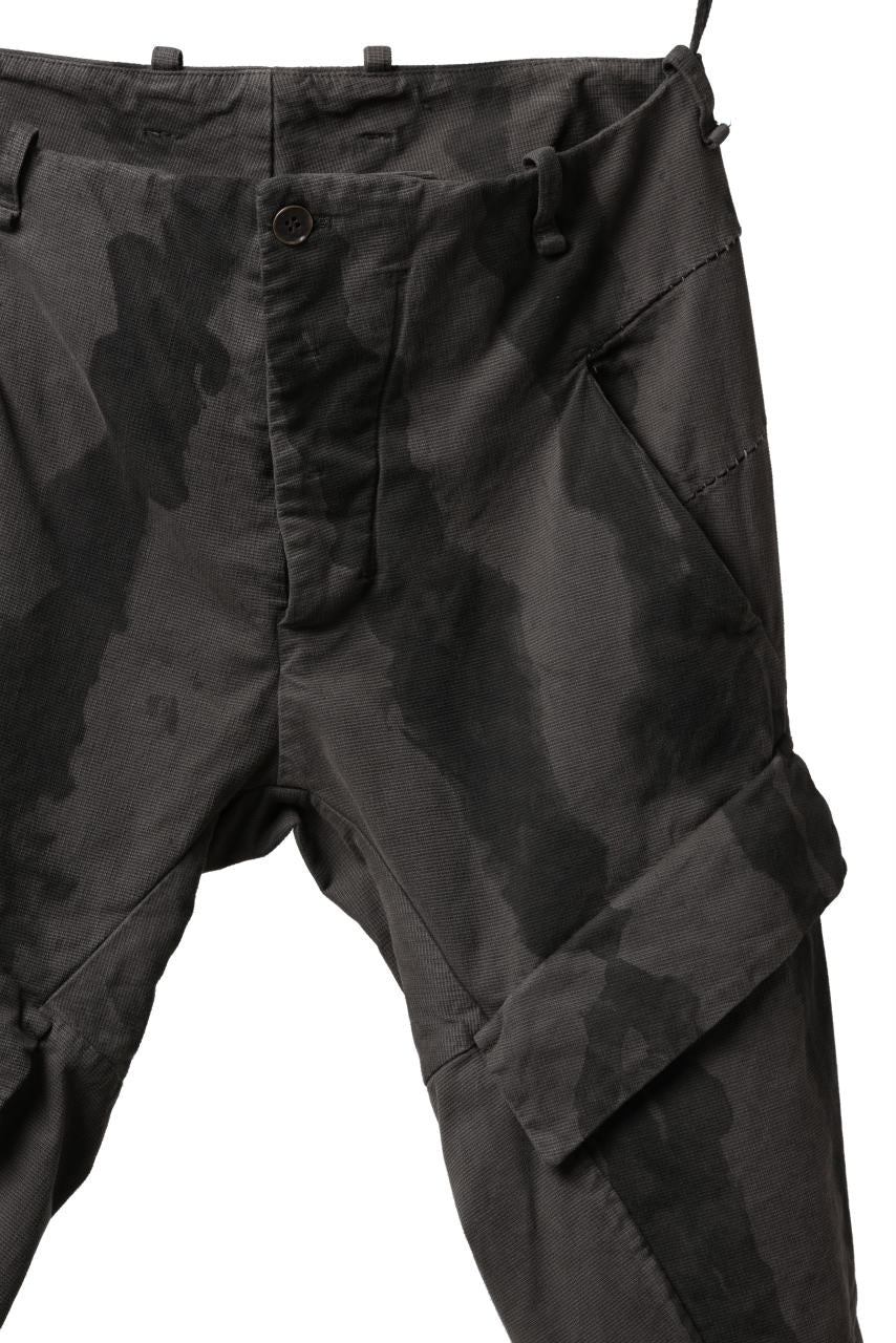masnada BAGGY CARGO PANTS / STRETCH MICRO RIP COTTON (CAMO DUST) - Image 13