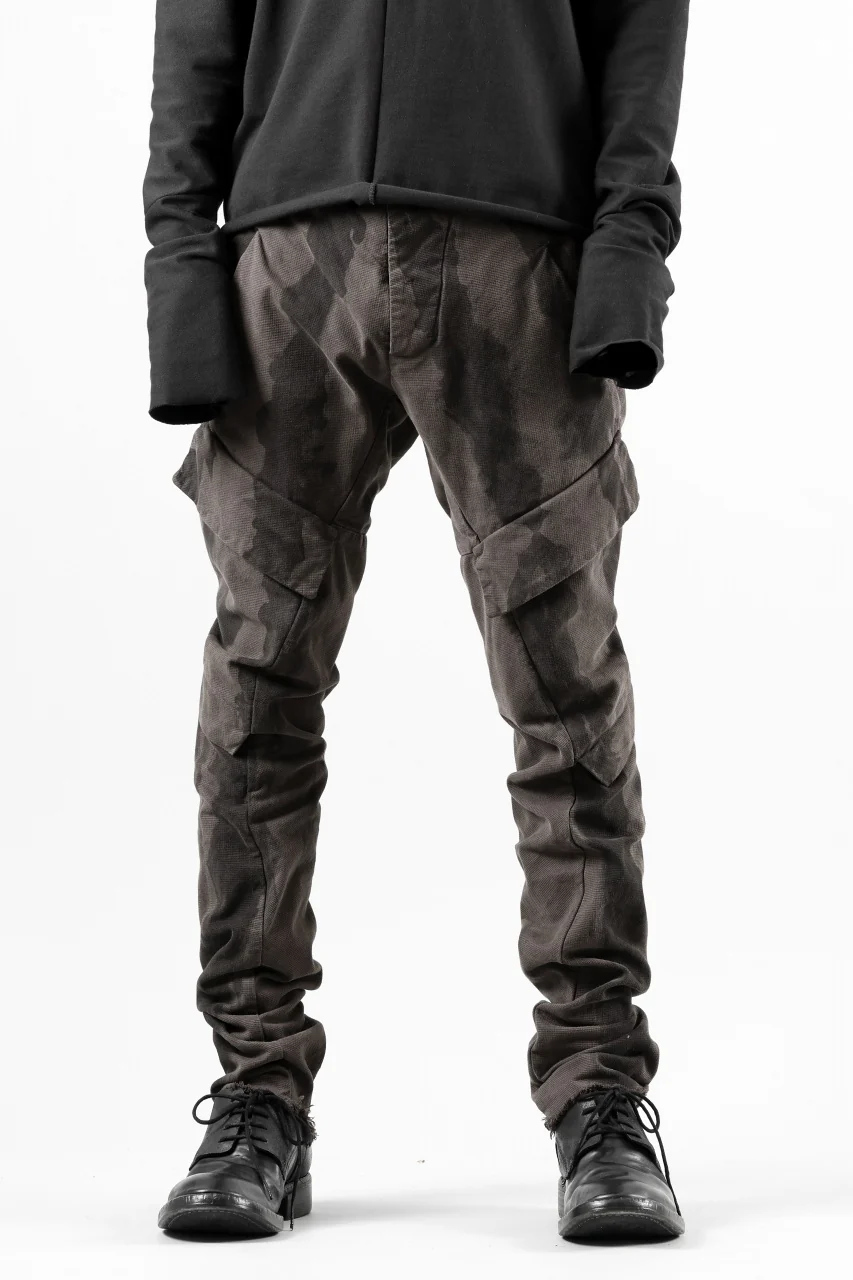 masnada BAGGY CARGO PANTS / STRETCH MICRO RIP COTTON (CAMO DUST) - Image 2