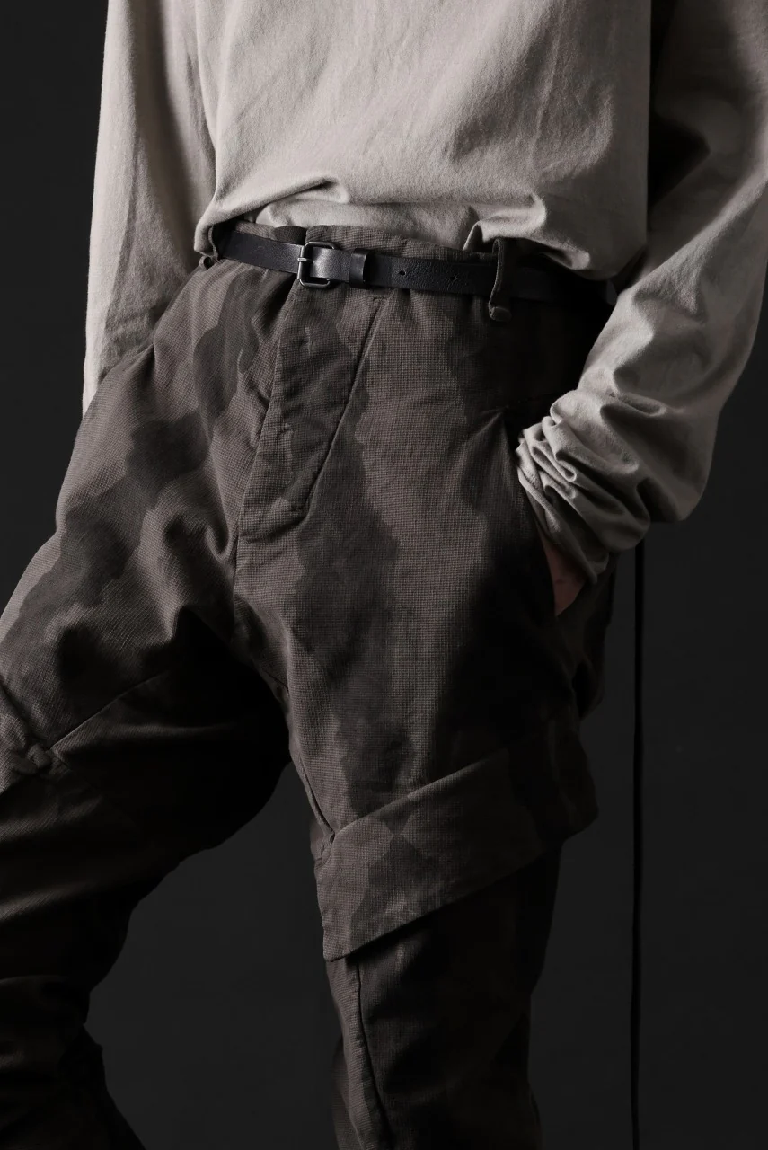 masnada BAGGY CARGO PANTS / STRETCH MICRO RIP COTTON (CAMO DUST) - Image 30