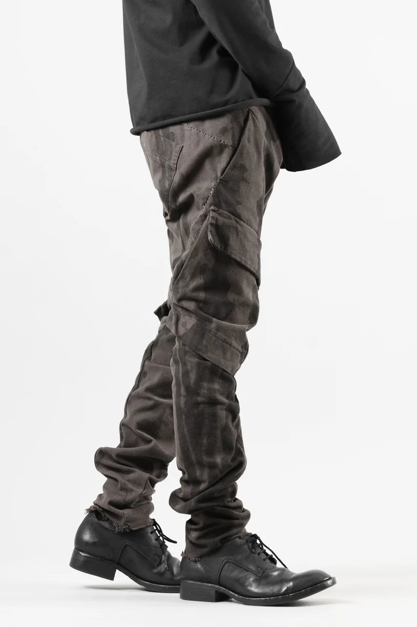 masnada BAGGY CARGO PANTS / STRETCH MICRO RIP COTTON (CAMO DUST) - Image 6