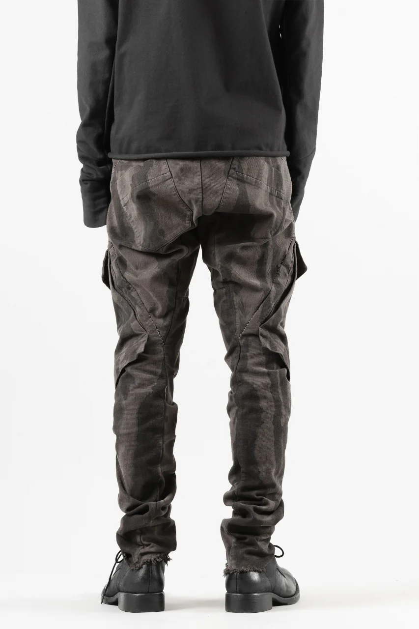 masnada BAGGY CARGO PANTS / STRETCH MICRO RIP COTTON (CAMO DUST) - Image 8